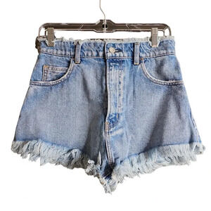 MOUSSY VINTAGE Distressed Frayed Denim Shorts Blue Size 3
